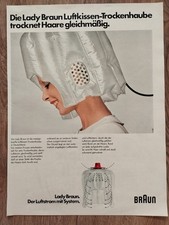 ORIGINAL REKLAME WERBUNG 1974  BRAUN Trockenhaube
