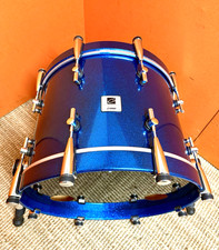 BLUE SPARKLE Bassdrum Sonor Designer Modell 20x14 Maple Light