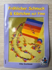 Fröhlicher Schmuck & Kästchen mit Fimo , Bogen eingeheftet