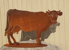 KUH 55x86cm Rost Edelrost Rostfigur Gartendekoration Bauernhof Tier Kühe Stier
