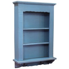 Wandregal blau holz - wandregal,