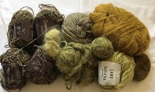 Wollreste Senfgelb-Töne, Lang