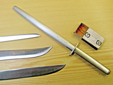 Messereisen, Messerschärfer, Wetzstahl H. POTT 2733, 18/8 Edelst. *17136Da