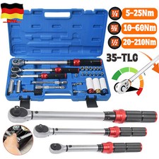 DREHMOMENTSCHLÜSSEL SET 5-25Nm 10-60Nm 20-200Nm 35-tlg 1/4" 3/8" 1/2" Ratsche