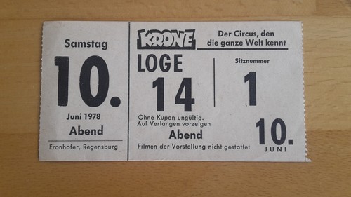 Circus krone eintrittskarte - circus,