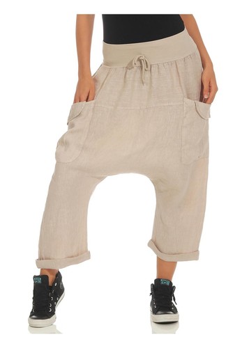 Damen leinen pumphose - damen,