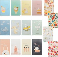 Mini Notizbuch A7 16 Stück 10,5x7 cm 16 Blatt Cartoon Softcover Taschenheft