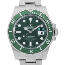 ROLEX SUBMARINER Date 116610LV grün Zufallszahl Sekundenzeiger Herren