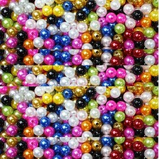 Wachsperlen mit Loch Rosen Dekoperlen Streudeko 8, 10, 14, 20mm viele Farben DIY