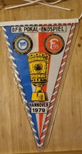 Wimpel HERTHA BSC BERLIN Fort. DÜSSELDORF DFB-Pokal-Finale 1979 Hannover 27,5 cm