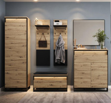 Garderobe-Set Quant VII Wandpaneel Schuhschrank Flurgarderobe Garderobenset