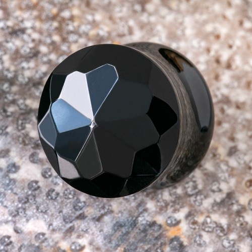 Flesh tunnel ohr plug onyx - tunnel,