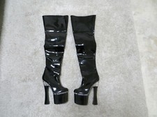 Lack overknees plateau stiefel - lack,