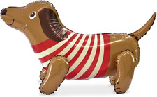 XXL Dackel Folienballon 3D Welpe Riesen Tier Luftballon Kindergeburtstag Deko