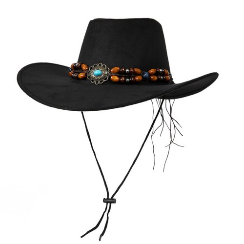 Westernhut mit perlenband - westernhut,