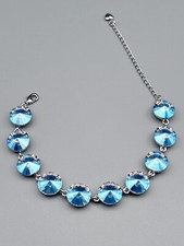 Tennis Armband 12 mm Weißgold Vergoldet mit Swarovski® Kristallen Geschenk Neu