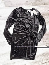 H&M Kleid Dress Schwarz Gold