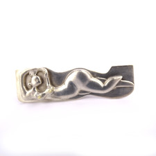 Vintage Klammer Clip, Geld Krawatte Schal, Picasso Braque Style, Sterling Silber