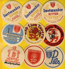 Bierdeckel, Brauerei, Dortmunder Ritter Bier, 16 Stück