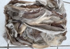 200g Kammzug Abrisse braunmix