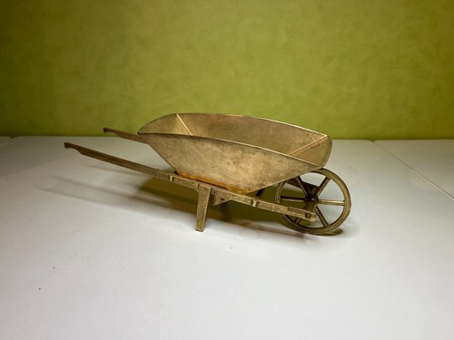 Messing schubkarre scheibtruhe - messing,
