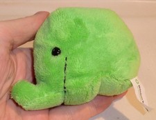 DRUMBO Plüschfigur giftgrün DRESDNER BANK Beraterbank VERTICAS Wiesbaden 10,5cm