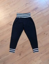 MAUALA Jersey Schlupfhose Jogger Gr.104 schwarz breites gestreiftes Bequembund