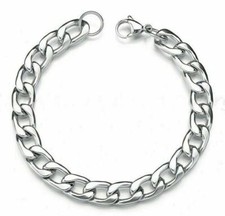 PANZERKETTE ARMBAND Edelstahl Massiv 15-120cm Halskette Herren Damen 2,8 - 7,4mm