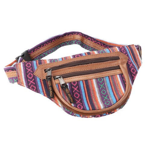Ethno sidebag mit leder nepal - mit, leder,