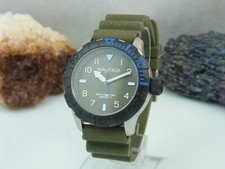 NAUTICA NAD09518G Scuba Silikon Sub 100 Grün Schwarz Blau Herrenuhr ø 44mm