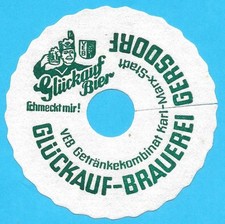 1 Pilsdeckchen, Tropfdeckchen von der Glückauf Brauerei Gersdorf