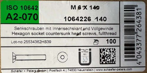 Stück m6x140 10642 - m6x140, so