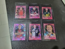 6x Pink Cracked Ice Panini PDC Darts Premier League 2025 (Clayton,Dobey usw.)