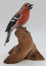 Buchfink auf Wurzel, Schnitzerei, nach Anthony Ruisill 1982