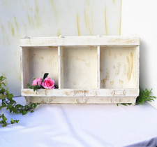 Wand Regal weiß aus Holz