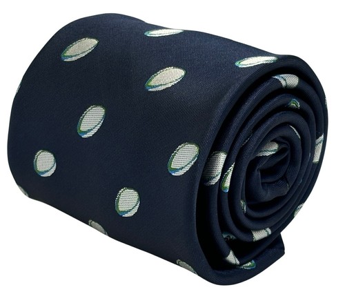 Rugbyball herren krawatte navy - rugbyball,