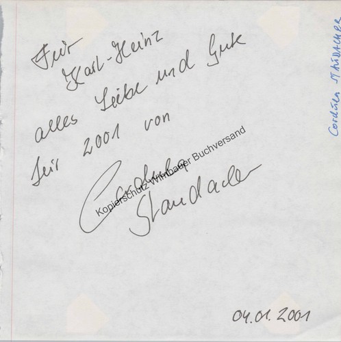 Original autogramm cordula - original,
