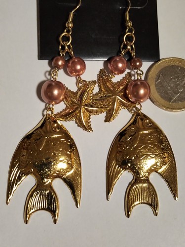 Ohrhänger goldfarben maritim - ,