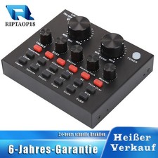 V8 Sound Card Effects Voice Changer Mixer Audio Interface Intelligent Volume USB