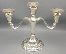 WMF alter KANDELABER KERZENSTÄNDER für 3 Kerzen versilbert geschwungene Form gut