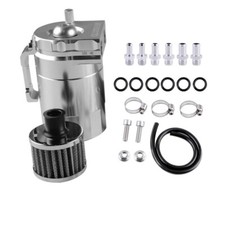 Oil Catch Can, Aluminium Auto Reservoir Tank Universal Air Oil Seperator 300Ml