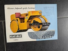 KAELBLE Vibrationswalze 3 WTLV Backnang 02.1961 Baumaschinen Prospekt