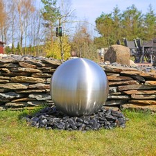 Edelstahlkugel gebürstet 48cm