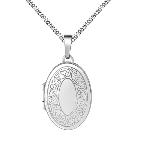 Silber medaillon oval - silber,