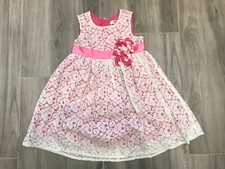 Kleid gr. 98 festlich Spitze weiß pink BPC Schulanfang Hochzeit