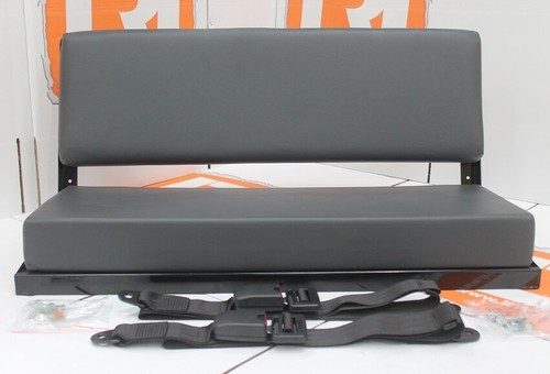 Grau vinyl sitzbank - vinyl,