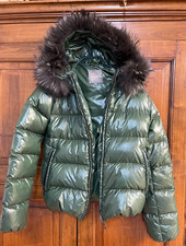 DUVETICA Daunenjacke Adhara Grün Echtpelz IT 40 ca. DE 34-36