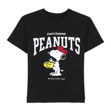 SNOOPY - Cotton T-Shirt Black
