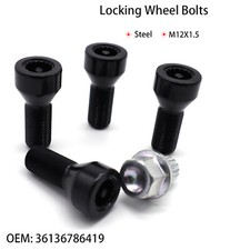 4X Felgenschloss Set Radbolzen,Für BMW E81 E87 E36 E46 E60 E61 E90 36136786419.