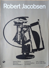 Poster Plakat - Robert Jacobsen Abstrakte Kunst Original Siebdruck Vintage 1965